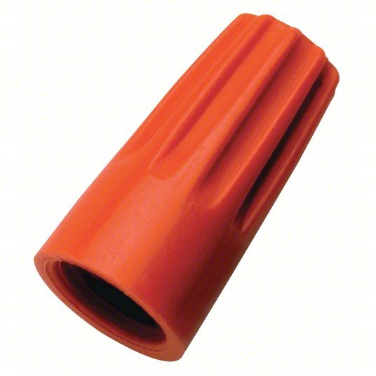 Ideal 30-073 Twist On Wire Connector Orange, 22 AWG – 14 AWG Twist-On Wire Size Ranges, 100 PK