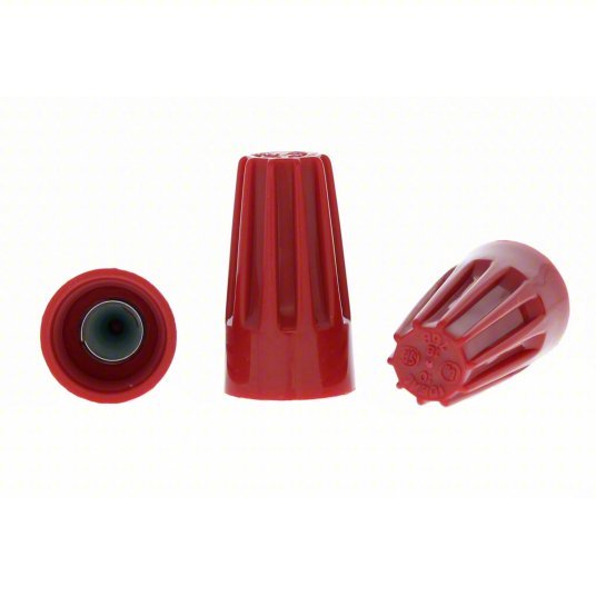 Ideal 30-076 Twist On Wire Connector Red, 18 AWG – 6 AWG Twist-On Wire Size Ranges, 100 PK