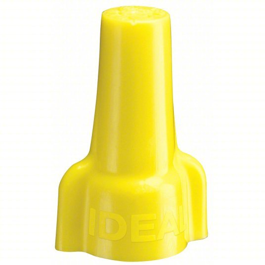 Ideal 30-451 Twist On Wire Connector Yellow, 18 AWG – 10 AWG Twist-On Wire Size Ranges, 100 PK