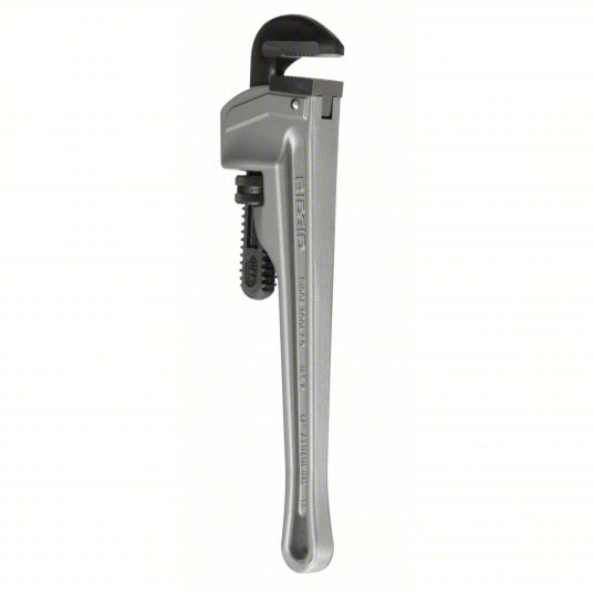 Ridgid 47057 Pipe Wrench Aluminum, 2 in Jaw Capacity, Serrated, 12 in Overall Lg, I-Beam