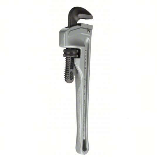 Ridgid 47057 Pipe Wrench Aluminum, 2 in Jaw Capacity, Serrated, 12 in Overall Lg, I-Beam
