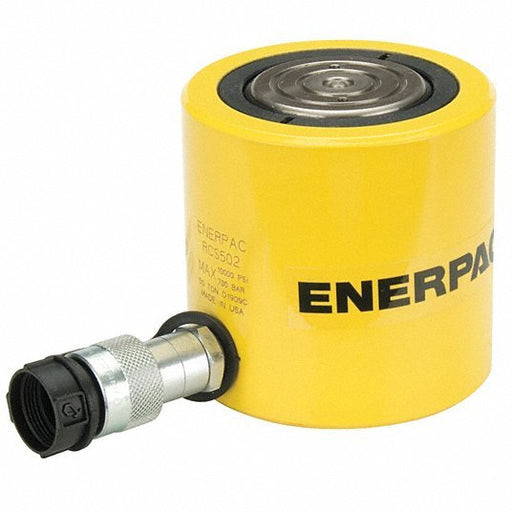 Enerpac RCS502 Hydraulic Ram: Single Acting, 50 ton Nominal Capacity, 2 in Nominal Stroke Lg, Steel
