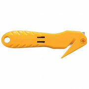 Olfa SK-10 Hook-Style Safety Cutter 6 1/4 in Overall Lg, Straight Handle, Textured, Steel, Yellow