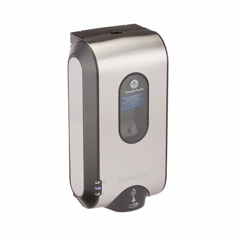 Georgia-Pacific 52060 Soap/Sanitizer Dispenser, Auto, 1,200 mL Refill Size, Foam, Silver, enMotion® Gen2