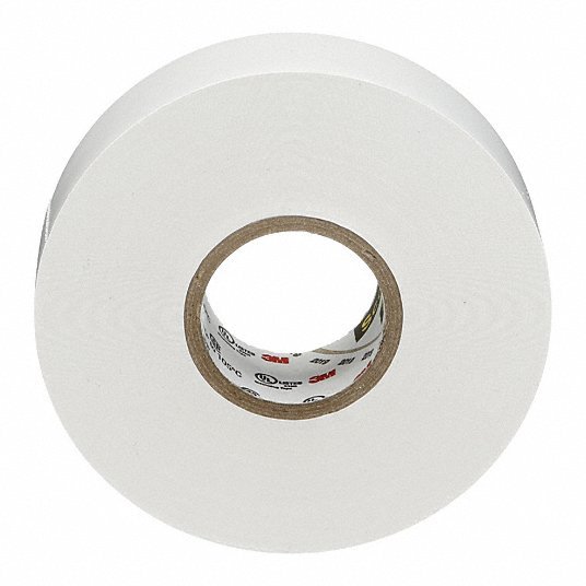 3M 10828 Electrical Tape: 3/4 in Wd, 22 yd Lg, 7 mil Thick, Vinyl, Rubber, 600 V Volt Rating, 35 White - Redwood.RW2A228