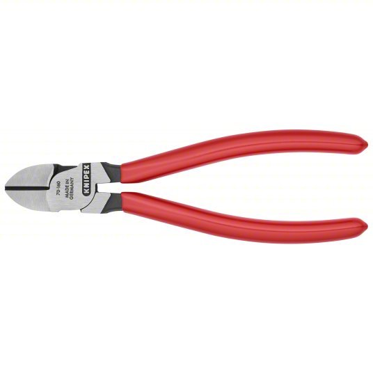 Knipex 70 01 160 Diagonal Cutting Plier Std, Straight, Narrow, 3/4 in Jaw Lg, 7/8 in Jaw Wd, 6 1/4 in Overall Lg