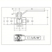 Apollo 7010201 Manual Two-Way Ball Valve 3/8 in, Bronze, Straight, FNPT x FNPT, 600 psi Max. Pressure (CWP)