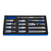 Quinn 70168 3/8 in. Drive SAE and Metric Spark Plug Socket Set, 14-Piece