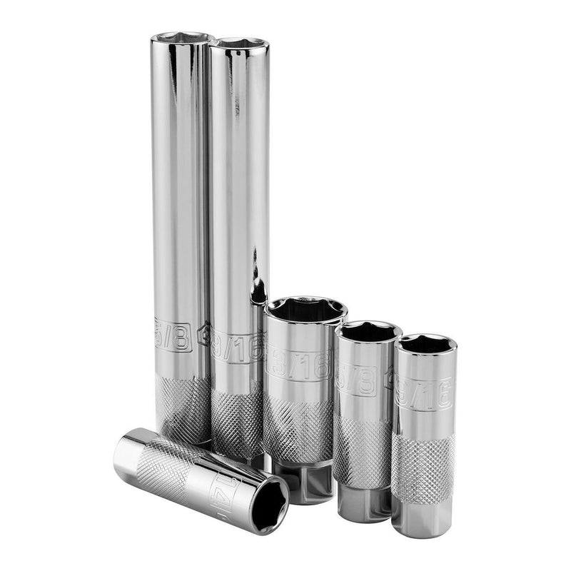 Quinn 70168 3/8 in. Drive SAE and Metric Spark Plug Socket Set, 14-Piece