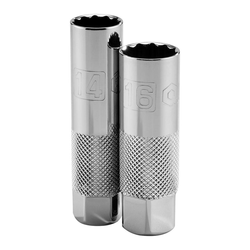 Quinn 70168 3/8 in. Drive SAE and Metric Spark Plug Socket Set, 14-Piece