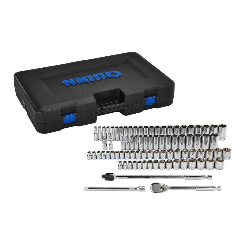 Quinn 70253 1/2 in. Drive, SAE and Metric Master Socket Set, 83-Piece