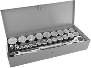 McMaster 7219A28 12-Point Socket Set with Drive Tools 3/4" Square Drive, 29 Pieces