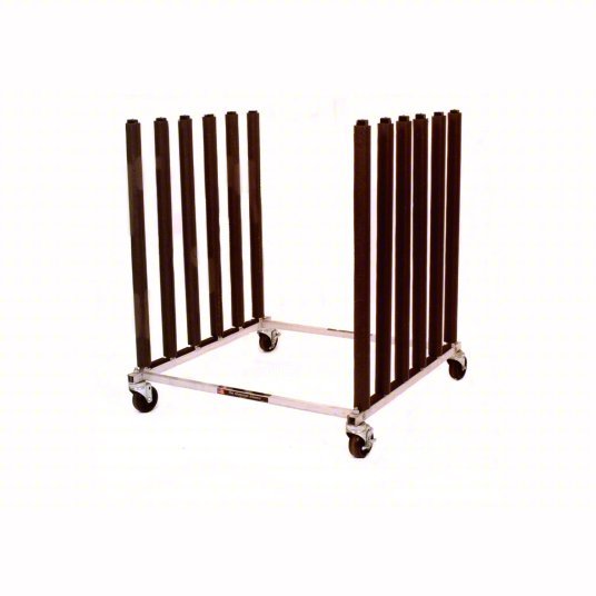 Keysco Tools 73740 Bulk Rack Windshield Cart, Aluminum, Windshields, 36 in Max Op Ht, 36 in Op Wd