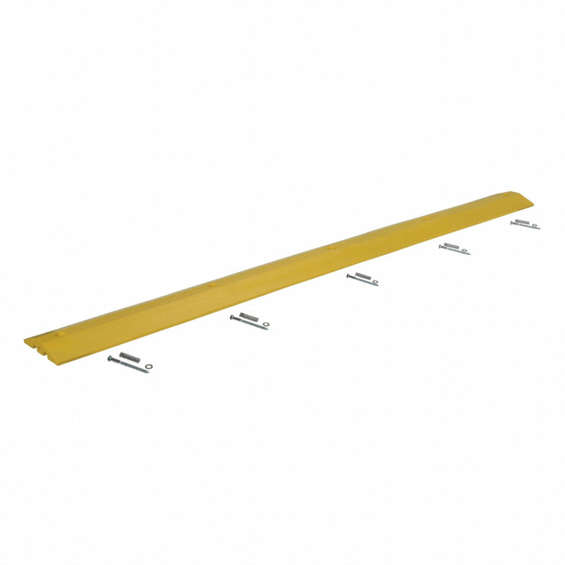 Vestil SB-108 Speed Bump, Plastic, 106 in L x 10 in W x 2 in H, Yellow