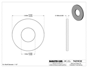 McMaster 7421K32 Ultra-Low-Friction Oil-Embedded Thrust Bearing