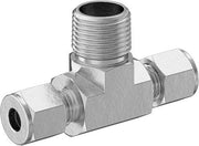McMaster 7473T203 Inline Tee Adapter for 1/4" Tube OD x 3/8 NPT Male