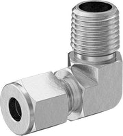 Mcmaster 7473T56 90 Degree Elbow Adapter for 1/4" Tube x 1/4 NPT Male