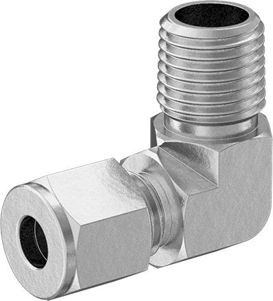 Mcmaster 7473T56 90 Degree Elbow Adapter for 1/4" Tube x 1/4 NPT Male