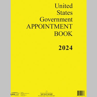 Unicor 7530-01-664-8805 Appointment Book,2024