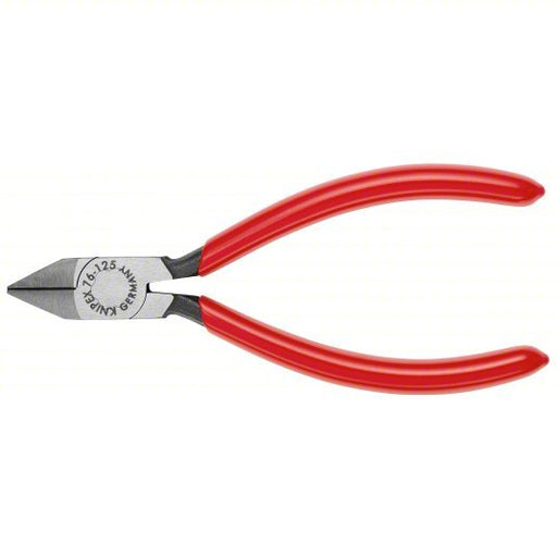 Knipex 76 81 125 Diagonal Cutting Plier Std, Straight, Oval, 7/8 in Jaw Lg, 5/8 in Jaw Wd, 5 in Overall Lg, Polished