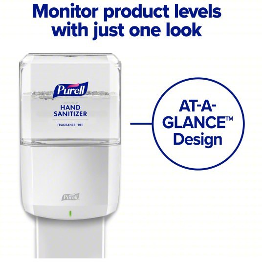 Purell 7720-01 Hand Sanitizer Dispenser Auto, ES8 Series, White, Glossy, 1,200 mL Refill Size