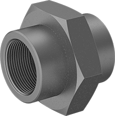 McMaster 7739K178 High-Pressure Galvanized Steel Pipe Fitting Union Straight Connector, 1-1/2 NPT Female