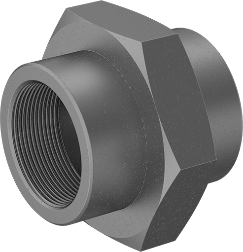 McMaster 7739K179 High-Pressure Galvanized Steel Pipe Fitting Union Straight Connector, 2 NPT Female