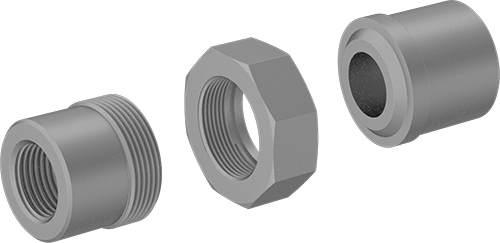 McMaster 7739K179 High-Pressure Galvanized Steel Pipe Fitting Union Straight Connector, 2 NPT Female