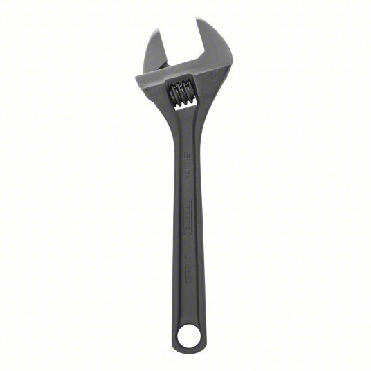 Proto J708SB Adjustable Wrench Alloy Steel, Black Oxide, 8 5/32 in Overall Lg, 1 7/32 in Jaw Capacity