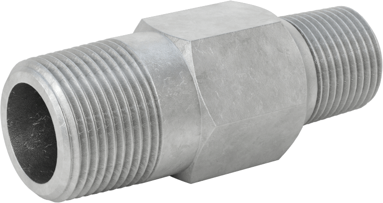 McMaster 7818K214 Thick-Wall Pipe Nipple Reducer, Galvanized Steel, Threaded on Both Ends, 3/4 x 1/2 NPT
