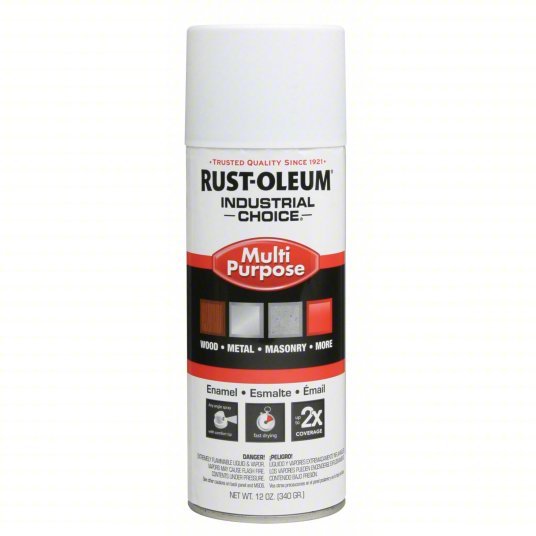 Rust-Oleum 1690830V Premium Spray Paints, White, Solvent, Flat, Smooth