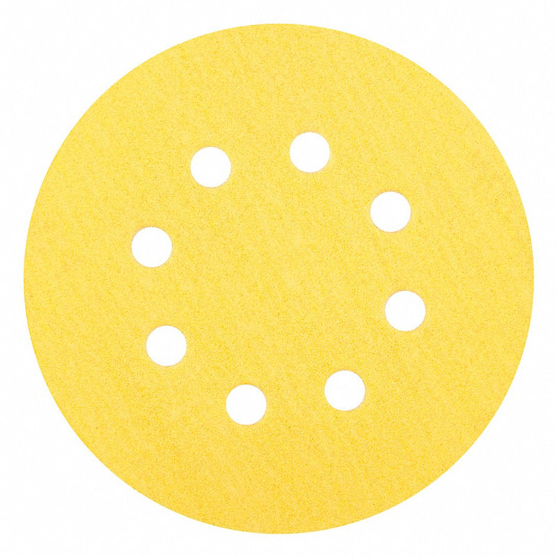 Norton 66261183916 Hook-and-Loop Sanding Disc 5 in Dia, 8 Hole, Aluminum Oxide, P80 Grit, C Wt Paper, A296 PK50