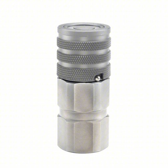 Parker FEM-371-6FP Hydraulic Quick Coupler 3/8 in Coupling Size, Steel, 9 g/min Max. Flow Rate, Female
