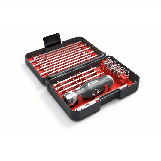 Proto J61231 Ratchet Multi-Bit Screwdriver Set 70 mm Single Ended/7 in Double Ended Tip Size, 38 Tips