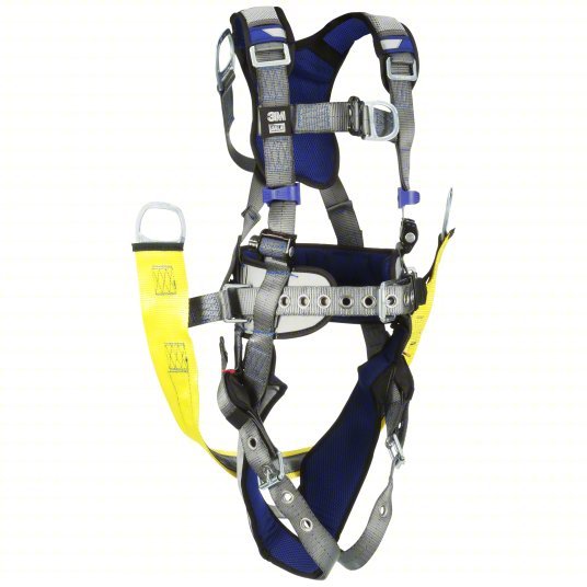 3M DBI-SALA 1402116 Fall Protection Harness Climbing/Gen Use, Vest Harness, Quick-Connect / Tongue, M, Gray