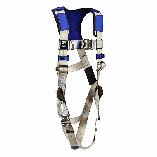 3M DBI-Sala 1401023 Fall Protection Harness Vest Harness, Quick-Connect / Quick-Connect, Revolver, XL, Gray