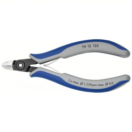 Knipex 79 12 125 Diagonal Cutting Plier Uninsulated, Std, Oval, 5 in Overall Lg, 3/8 in Jaw Lg, 1/2 in Jaw Wd