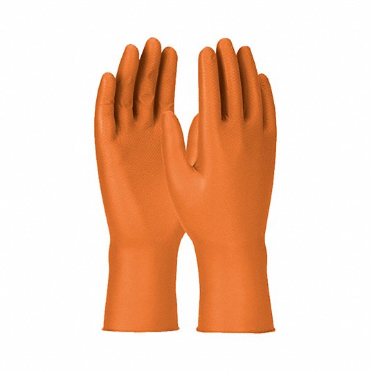 PIP 67-307/XL Disposable Gloves Chemical-Resistant/Food-Grade, XL (10), 7 mil, Powder-Free, Nitrile, 50 PK