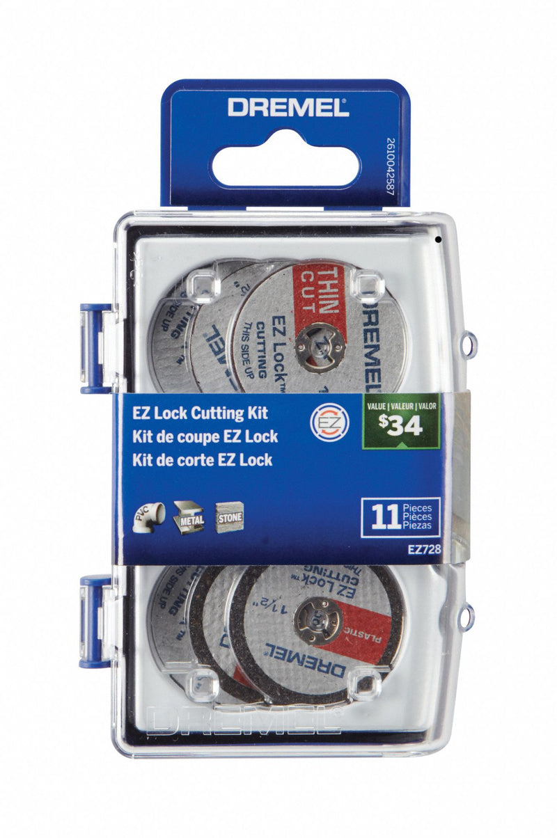 Dremel EZ728-01 Cutting Rotary Accessory Kit, Cutting Rotary Accessory Kit, 11 Pieces, Case Included