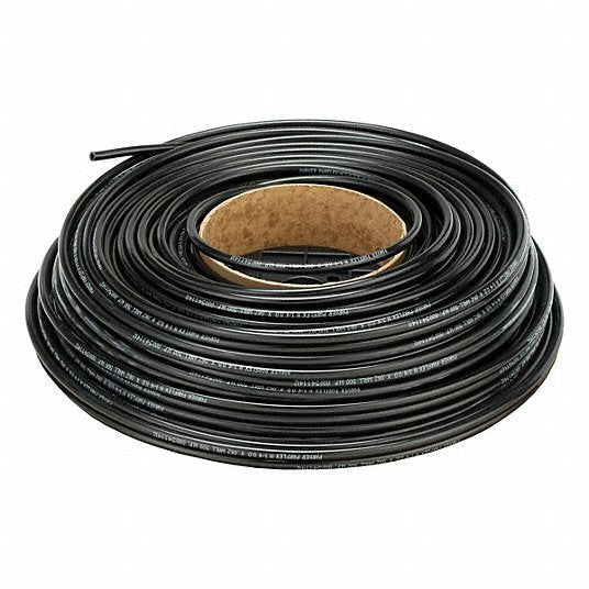 Parker NB-4-062 Tubing Nylon, Black, 1/4 in OD, 1/8 in ID, 250 ft Lg, Shore D 62
