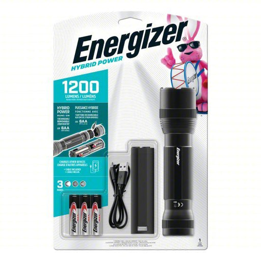 Energizer ENYMHT61 Flashlight Rechargeable, 1,200 lm Max Brightness, USB Cord Charger Included, Black - Redwood.KV797EY3