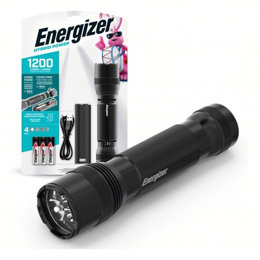 Energizer ENYMHT61 Flashlight Rechargeable, 1,200 lm Max Brightness, USB Cord Charger Included, Black - Redwood.KV797EY3