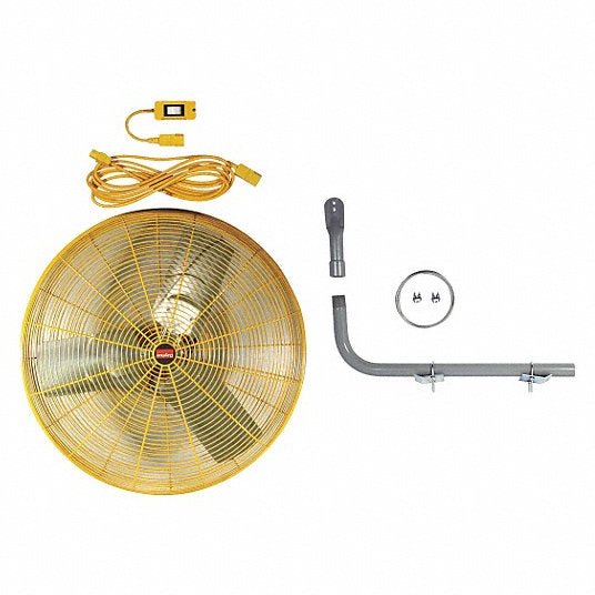 Redwood RW7DJ32 High-Visibility Industrial Fan 30 in Blade Dia, 8,712/9,375 cfm, 115V AC, 1/2 hp Motor HP