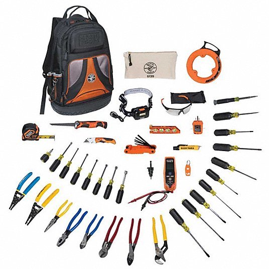Klein 80141 Electricians Tool Kit 39 Total Pcs, Tool Backpack, 20 or more Pieces Range