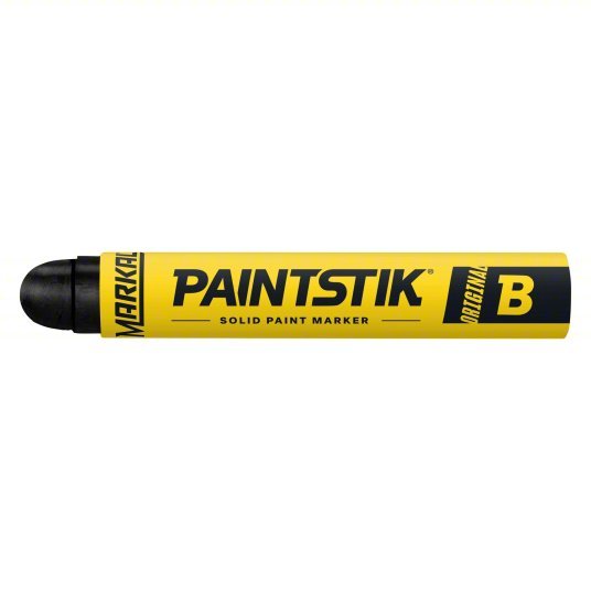 Markal 80223 Paint Crayon Oily Surfaces/Rough Surfaces, 17 mm Tip Wd, Black, Wood Holder, 12 PK