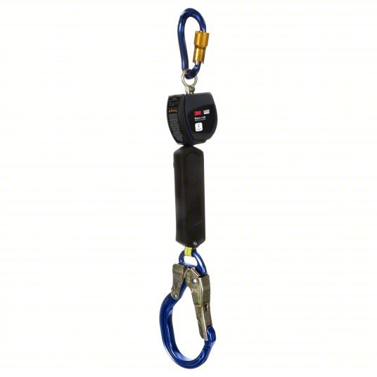 3M DBI-SALA 3100539 Personal Self Retracting Lifeline 2 1/2 in Aluminum Rebar Hook Anchor, 6 ft Line