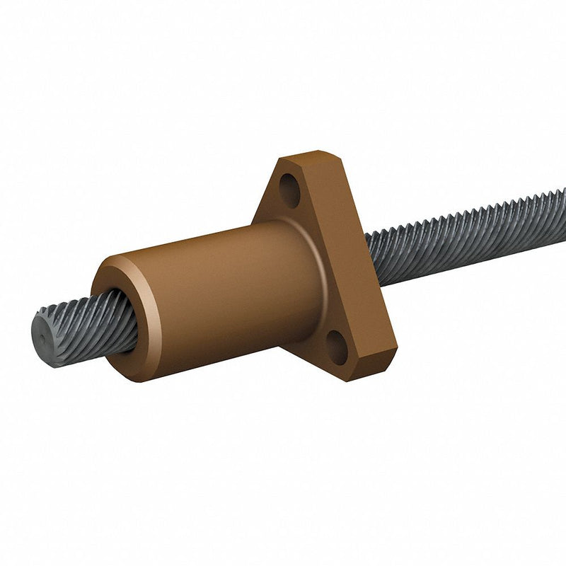 PBC Linear LSR1201T-0508-TS-NNN-NNN-N Precision Lead Screw, 12 mm Screw Dia, 1 mm Lead, 508 mm Lg, Standard Nut