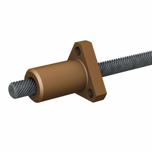 PBC Linear LSR1001T-0254-TS-NNN-NNN-N Precision Lead Screw, 10 mm Screw Dia, 1 mm Lead, 254 mm Lg, Standard Nut
