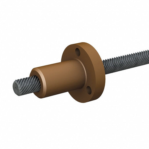 PBC Linear LSR1005T-0508-RS-NNN-NNN-N Precision Lead Screw, 10 mm Screw Dia, 5 mm Lead, 508 mm Lg, Standard Nut