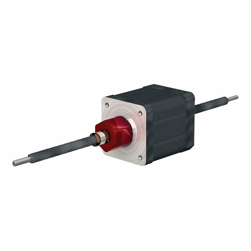 PBC Linear LSR18050T-08.00-NCF111-NNN-NNN Motorized Non-Captive Lead Screw, NEMA 11 Stepper Motor, 3/16 in Screw Dia, 0.5 in Lead, 8 in Lg